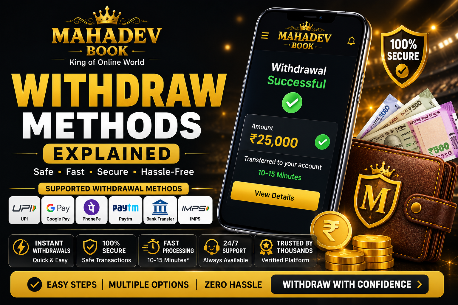 Mahadev Book Withdraw Methods Explained